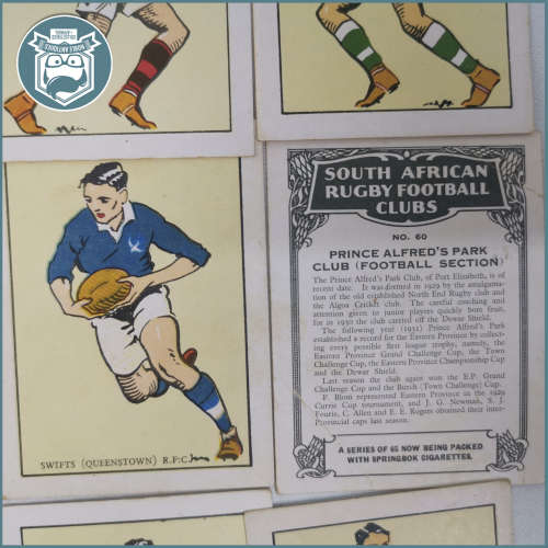 RARE!!! 64 Original Springbok Cigarette Album SOUTH AFRICAN RUGBY FOOTBALL CLUBS Cards!!!