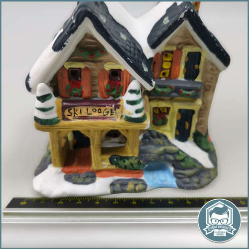 Vintage Porcelain Candle Winter House!!!