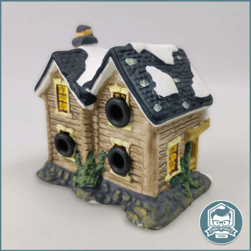 Vintage Porcelain Candle Winter House!!!