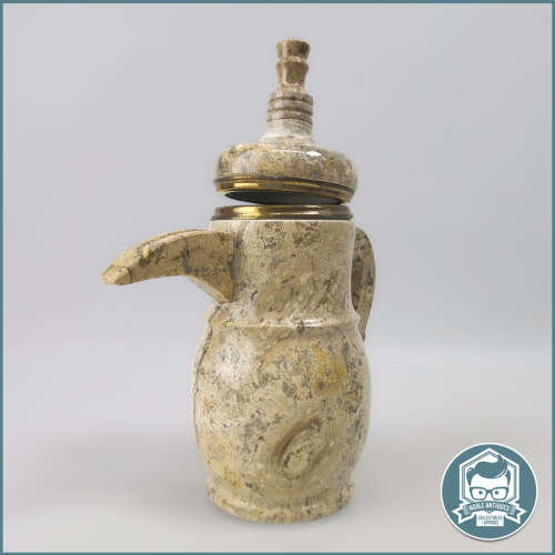 Spectacular!!! Turkish Fossil Marble 13 Piece Coffee Set!!!