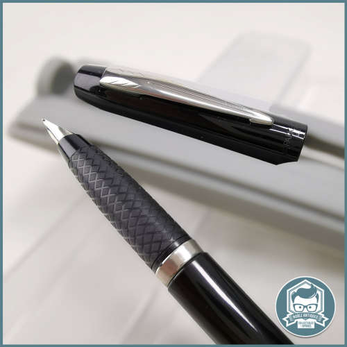 Original Cased Black and Chrome Parker Fountain Pen!!!