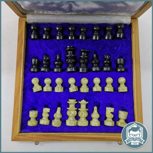 Complete StonKraft Stone Chess Game and Boxed Board Set!!!!