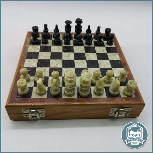 Complete StonKraft Stone Chess Game and Boxed Board Set!!!!