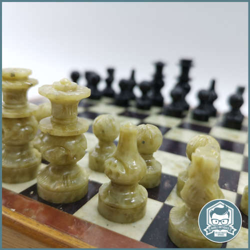 Complete StonKraft Stone Chess Game and Boxed Board Set!!!!