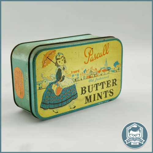 Vintage Pascall Old fashioned BUTTER MINTS Collectible Tin!!!