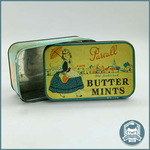 Vintage Pascall Old fashioned BUTTER MINTS Collectible Tin!!!