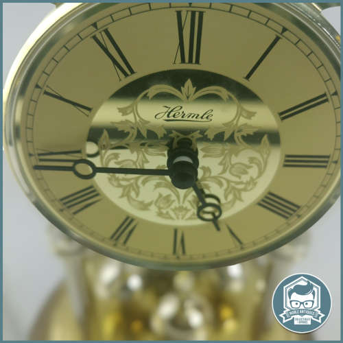 Hermle Quartz Dome Clock Made In Germany - Working (Glass and Brass base)!!!