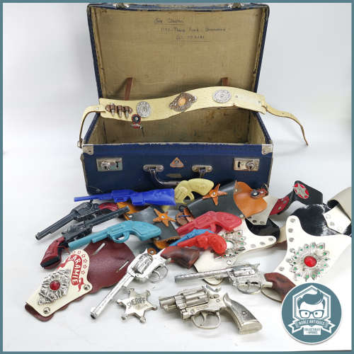 Massive Metal and Rubber Cap Gun with Holster Collection - Bid For All!!