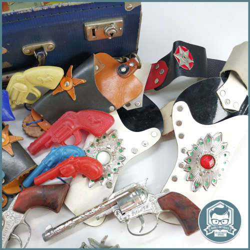 Massive Metal and Rubber Cap Gun with Holster Collection - Bid For All!!