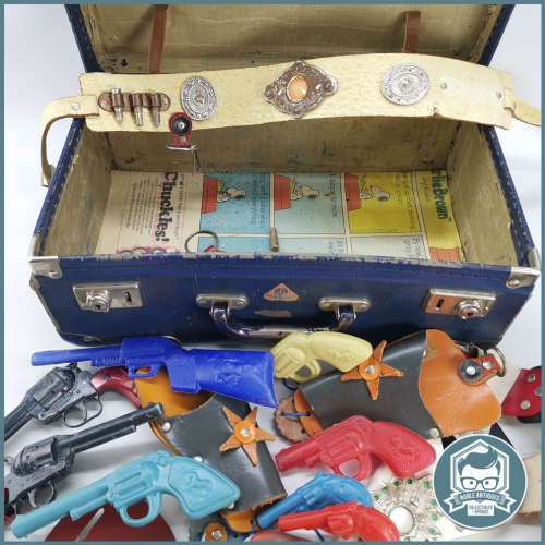 Massive Metal and Rubber Cap Gun with Holster Collection - Bid For All!!