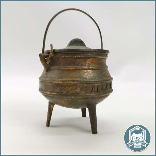 VINTAGE 50`S COPPER PLATED CAST IRON 3 LEG FALKIRK MINI POTJIE!!