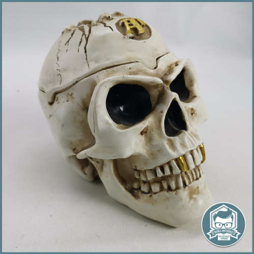 Large Bone Color Cast Skull Ashtray - 190mm!!!