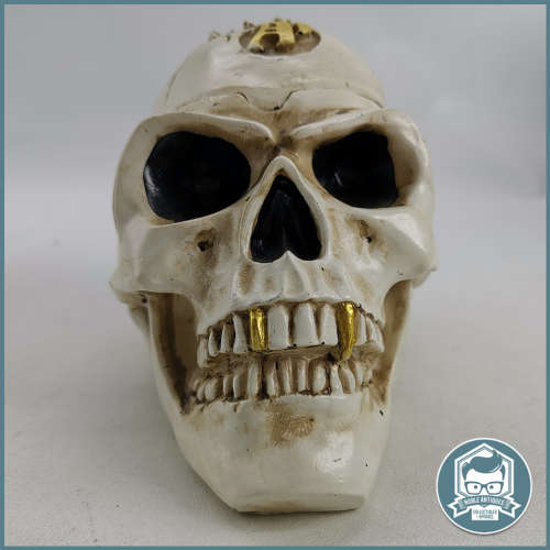 Large Bone Color Cast Skull Ashtray - 190mm!!!