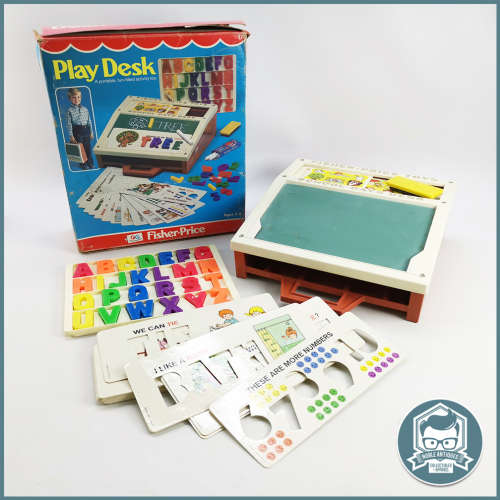 RARE!!! Vintage 1981 Original Box Fisher Price School Days Play Desk!!!