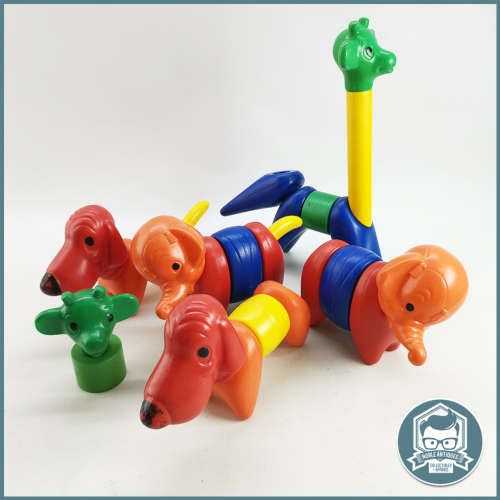 Vintage 1966 Tuppertoys Tupperware ZOO-IT-YOURSELF Funny Animals Collection!!!