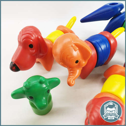 Vintage 1966 Tuppertoys Tupperware ZOO-IT-YOURSELF Funny Animals Collection!!!