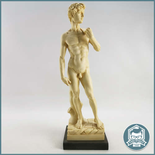Large 400mm A. Santini Signed `David` Sculpture on Marble Base Made in Italy!!!