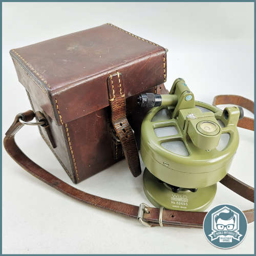 Original Leather Cased Wild Heerbrugg Wild Boussole theodolite!!!