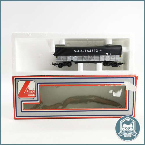 Vintage Original Boxed Never Used LIMA HO Scale Silver SAR OZ Wagon with Tarpaulin!!!