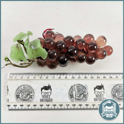 Vintage Art Glass Hand-blown Red Grape Bunch Ornament/Paperweight!!!
