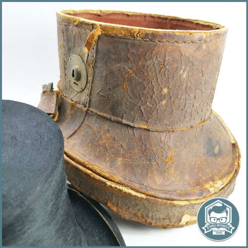 Antique 1800`s J. Shipley and Co Cape Town Genuine Top Hat and Leather Case!!!