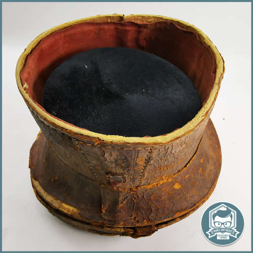 Antique 1800`s J. Shipley and Co Cape Town Genuine Top Hat and Leather Case!!!