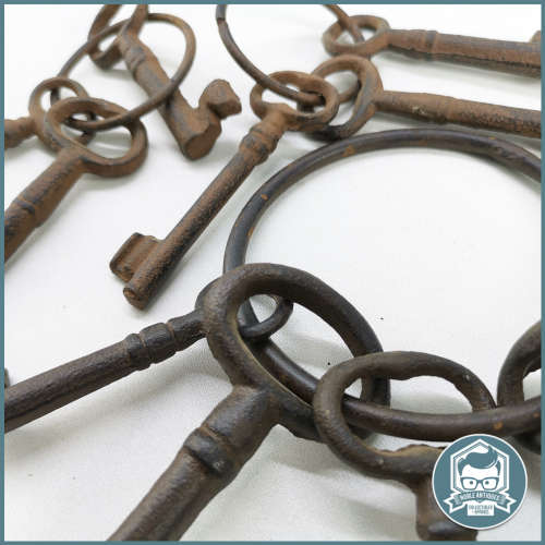 Large Cast Iron Antique Display Key Collection!!!