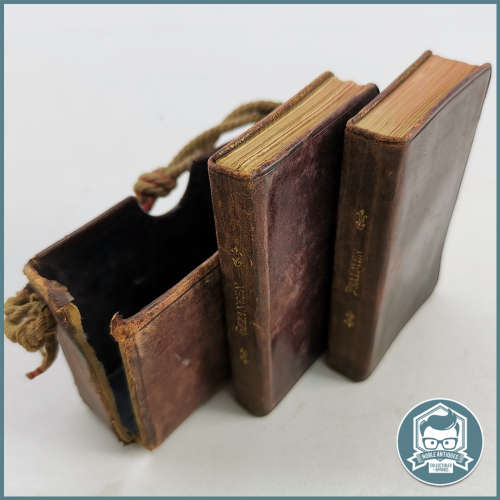 Antique 1921 GEZANGEN PSALMEN Dutch Leather-bound Booklets !!!
