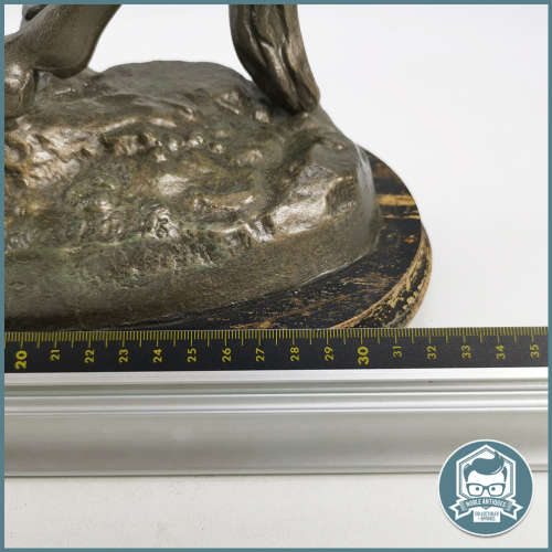 Large Signed and dated Spelter Cast Metal Sculpture !!!