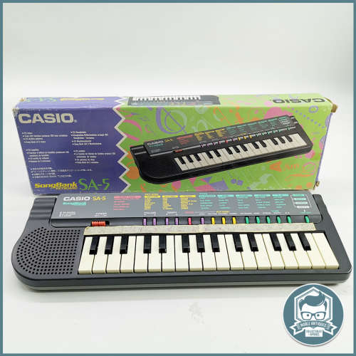 Original Boxed Casio SA-5 Keyboard 100 Sounds Synthesizer Vintage 1990s !!!