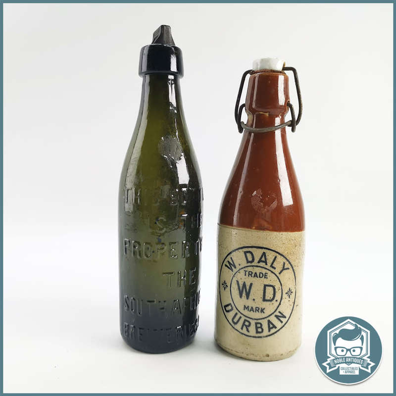 South African Breweries and W Daly Durban Stoneware Ginger Beer Bottles !!!