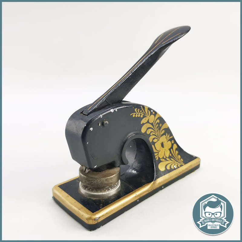 Cast Iron Jordan & Sons LTD London - Embossing Machine with Stamp !!!