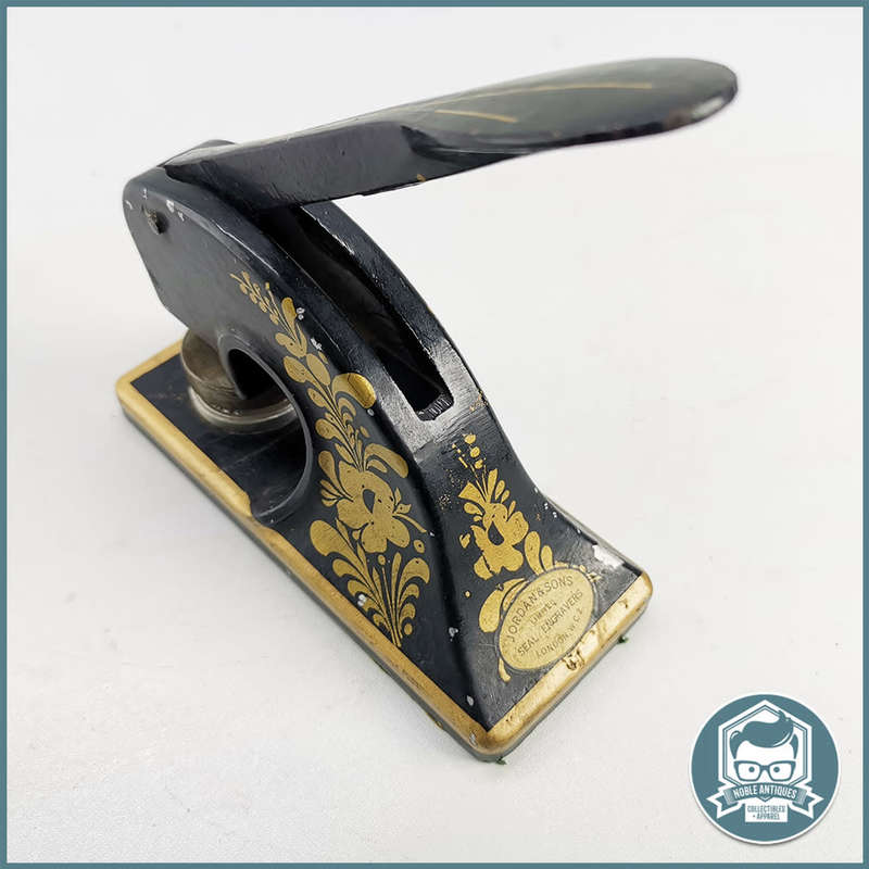 Cast Iron Jordan & Sons LTD London - Embossing Machine with Stamp !!!