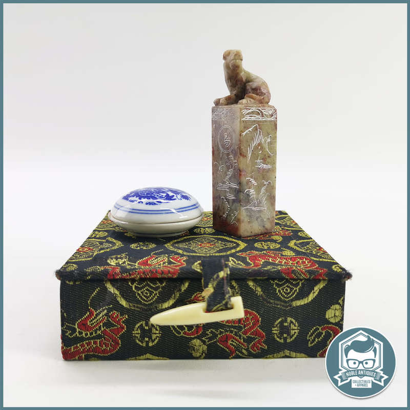 Vintage Chinese Fu Dog Wax Seal in Box!!!