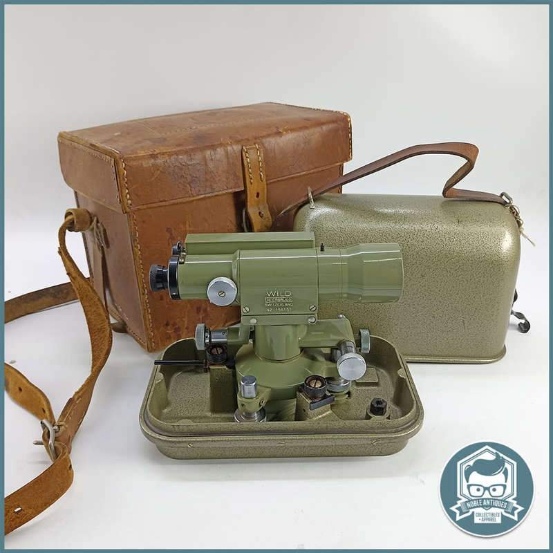 Vintage Wild Heerbrugg Switzerland dumpy level with Cover and Leather Bag!!!