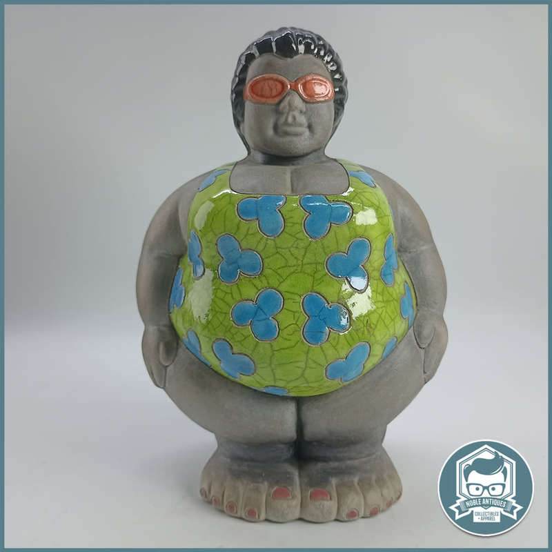 Large Raku South Africa Ms Potbelly Swimmer!!!