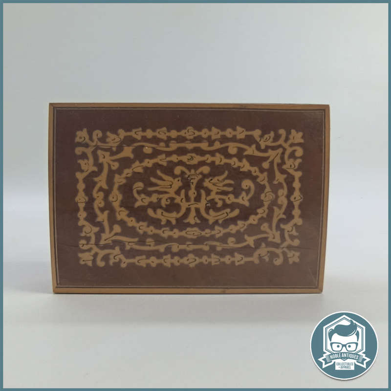 Highly Detailed Walnut and wood Inlay Reuge Swiss Trinket Box!!!
