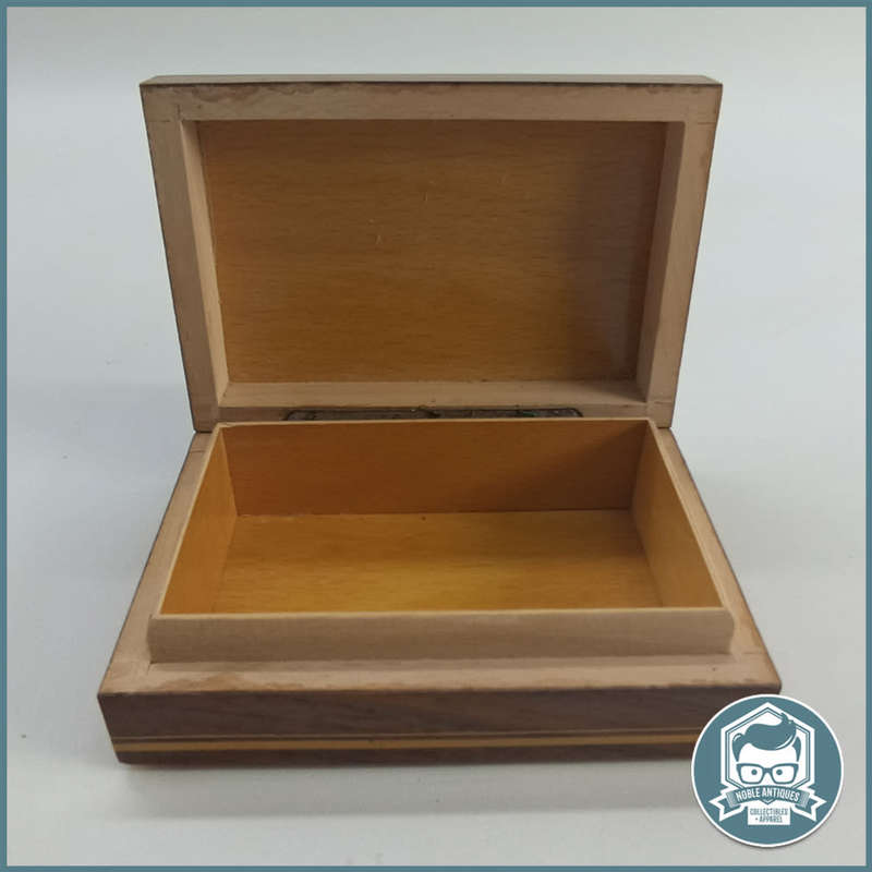 Highly Detailed Walnut and wood Inlay Reuge Swiss Trinket Box!!!