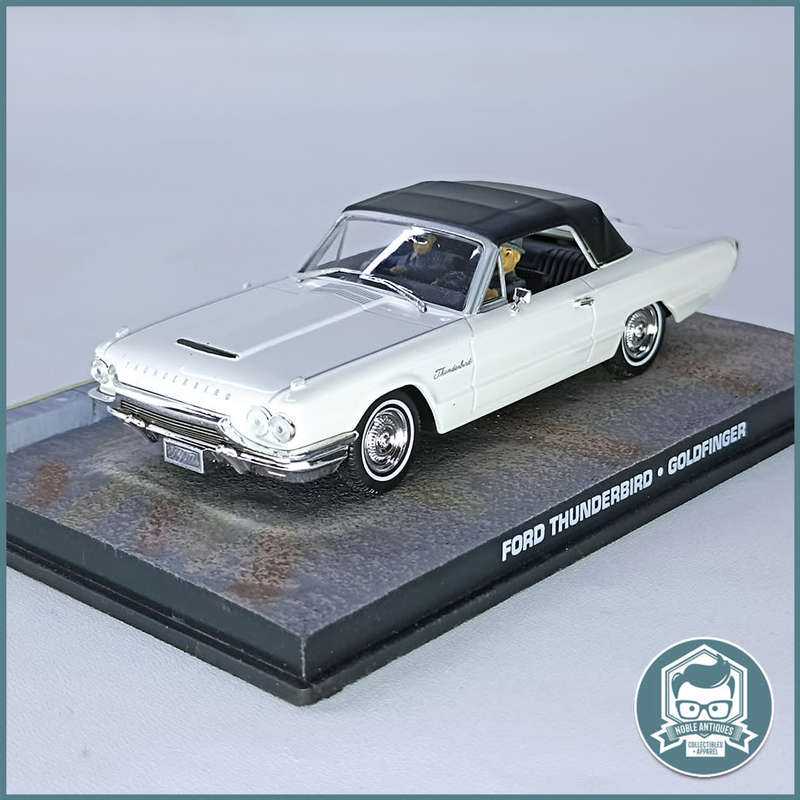 Cased Highly Detailed Die Cast James Bond 007 FORD THUNDERBIRD GOLDFINGER 1/43!!!