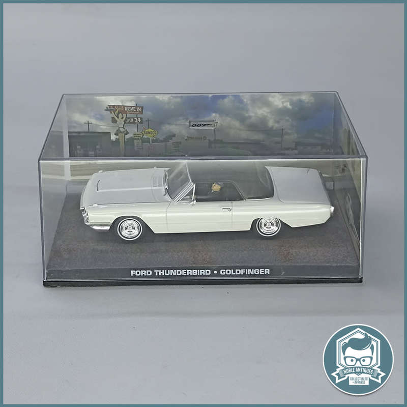 Cased Highly Detailed Die Cast James Bond 007 FORD THUNDERBIRD GOLDFINGER 1/43!!!