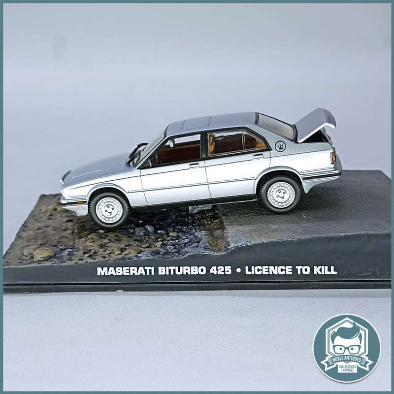 Cased Highly Detailed Die Cast James Bond 007MASERATI BITURBO 425 LICENCE TO KILL 1/43!!!
