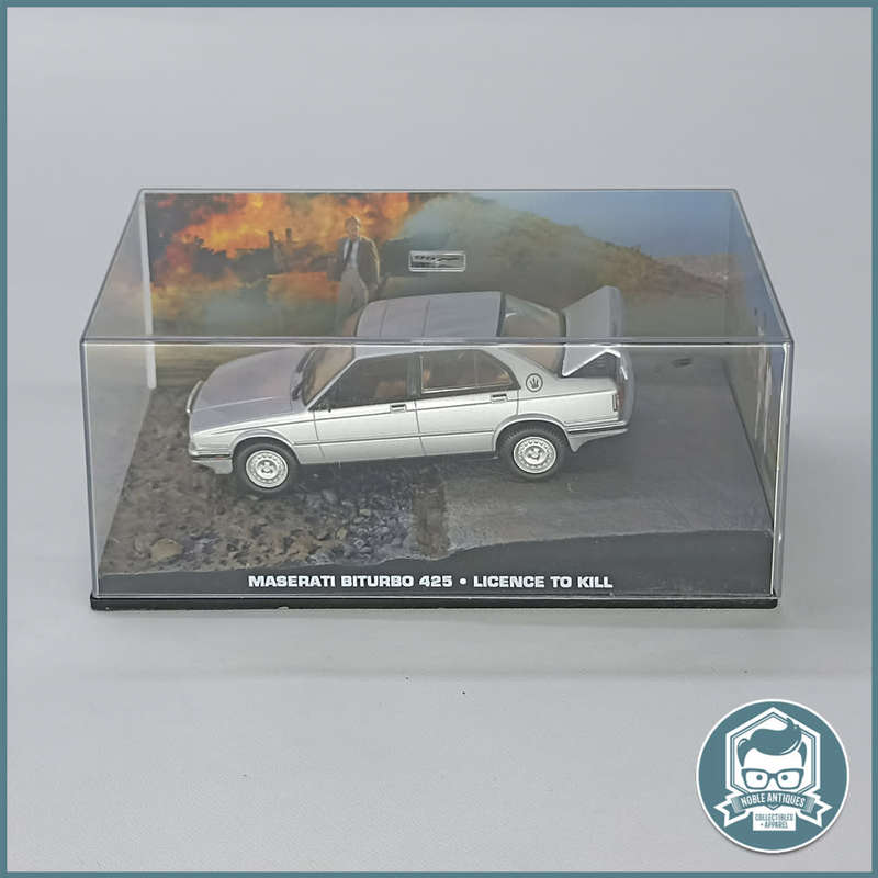 Cased Highly Detailed Die Cast James Bond 007MASERATI BITURBO 425 LICENCE TO KILL 1/43!!!