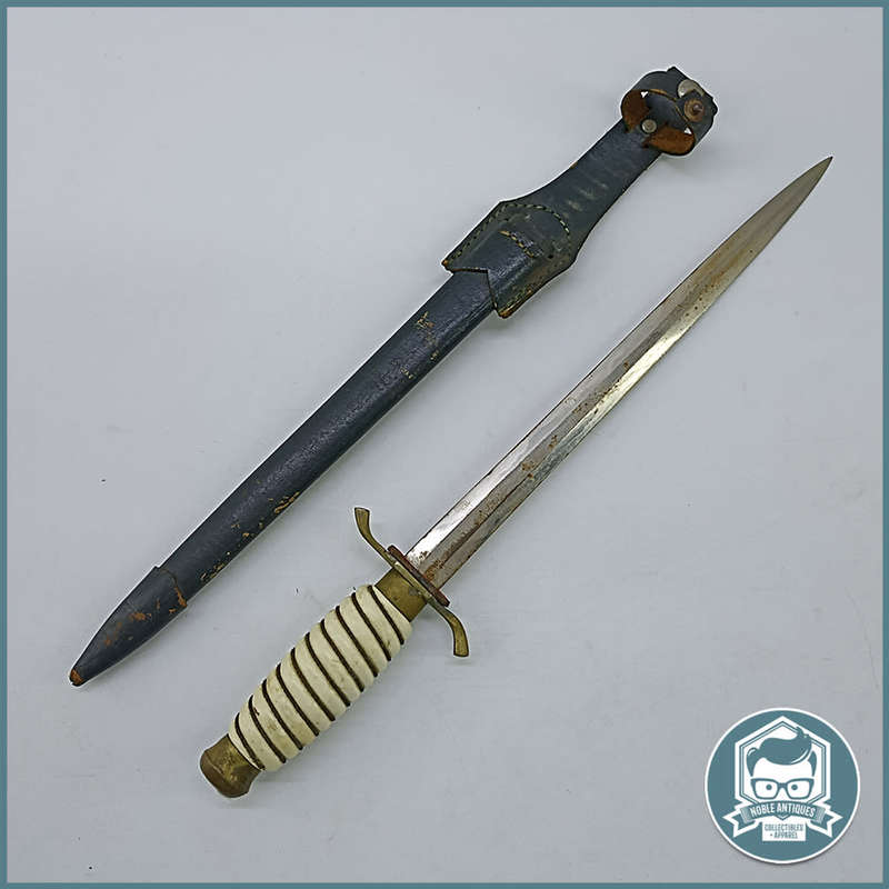 Original German Dagger With Leather Sheath !!!