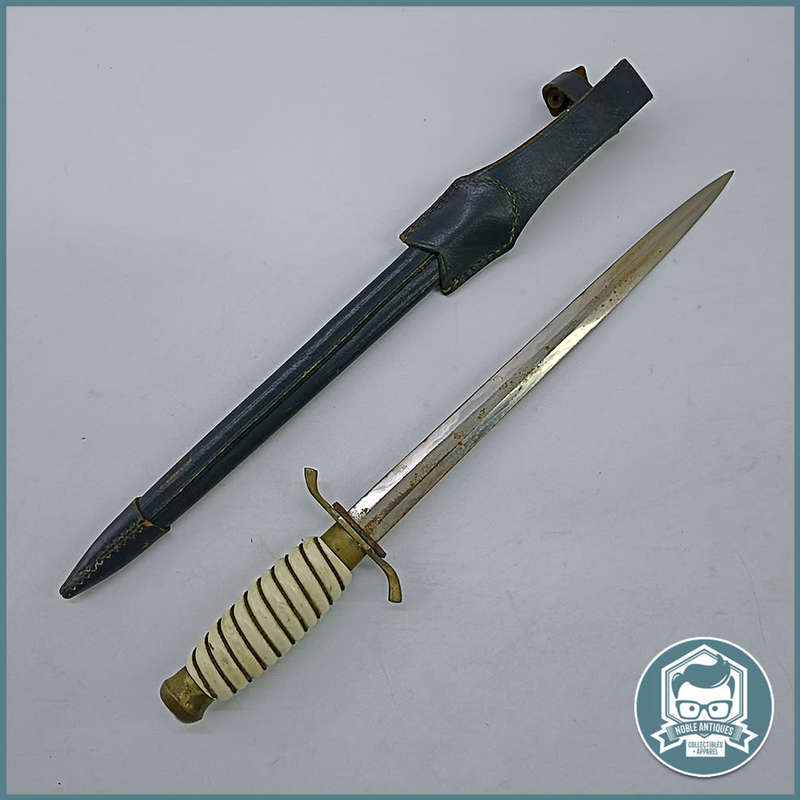 Original German Dagger With Leather Sheath !!!