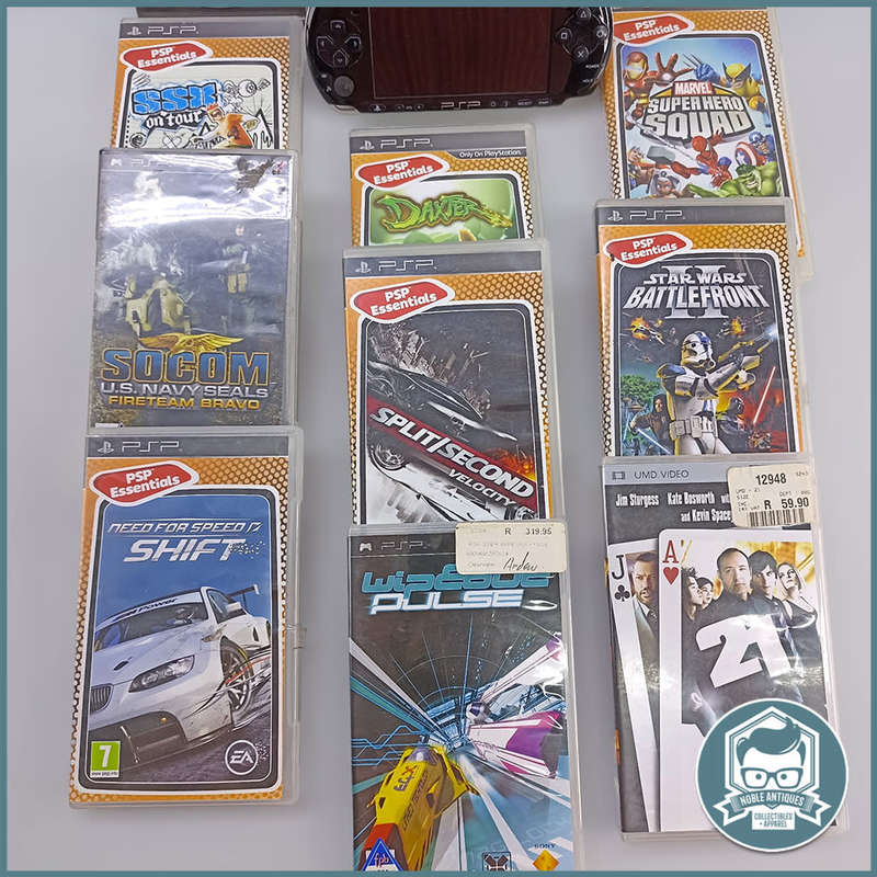 SONY PSP Console and Game Collection, No Battery or Power Supply!!!!
