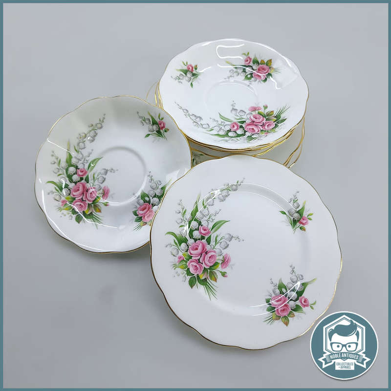 Original Royal Albert `Lily of the Valley` Trio 8 Plate Collection!!!