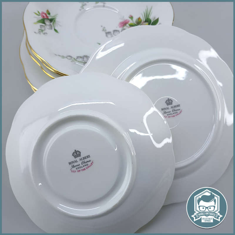Original Royal Albert `Lily of the Valley` Trio 8 Plate Collection!!!
