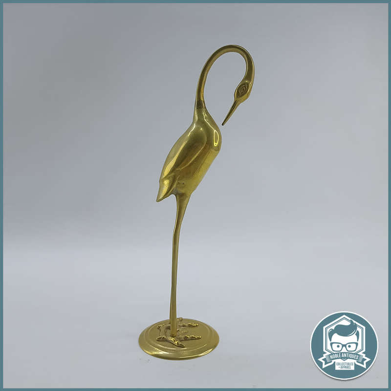 Vintage Midcentury Japanese Brass Crane!!!