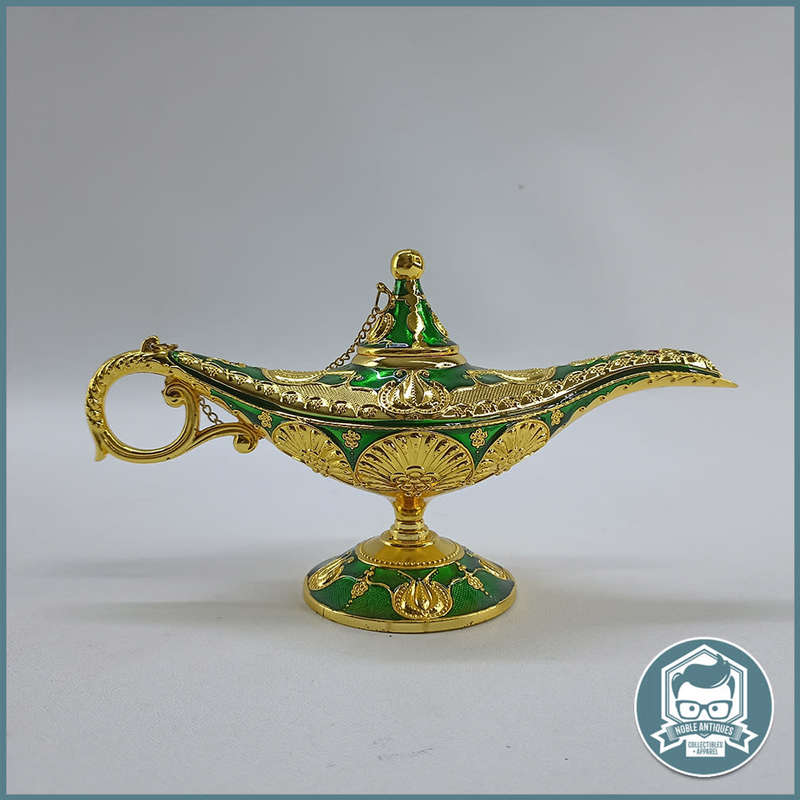 Highly Decorative Enameled Brass Aladdin Magic Lamp!!!