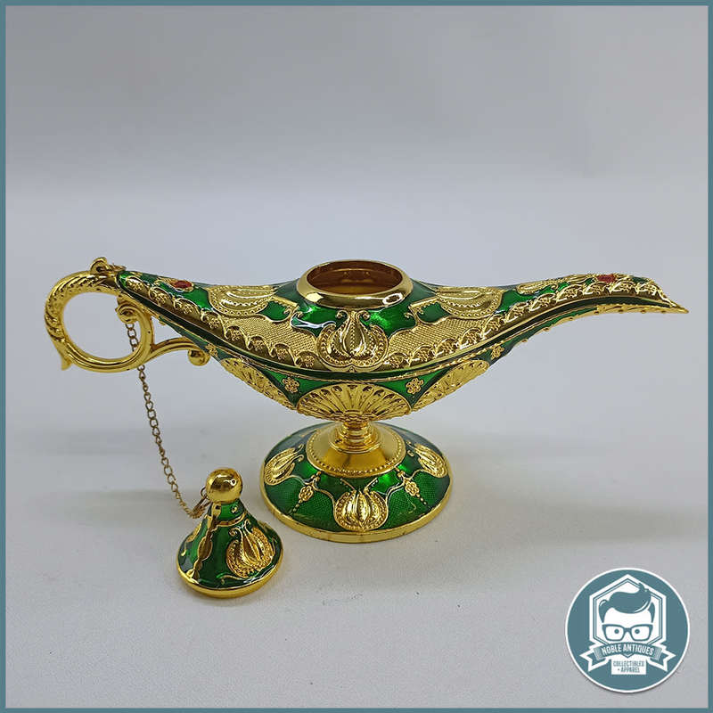 Highly Decorative Enameled Brass Aladdin Magic Lamp!!!